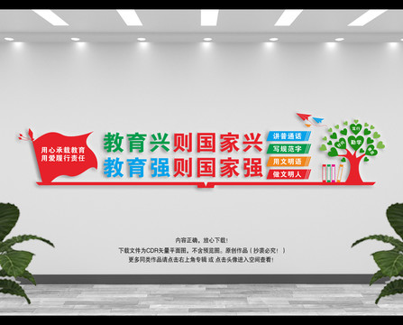 教育強(qiáng)國文化墻