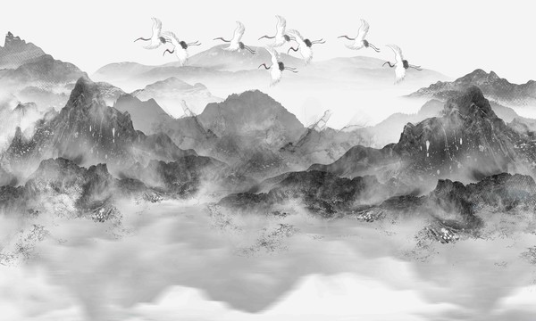 水墨山水抽象畫
