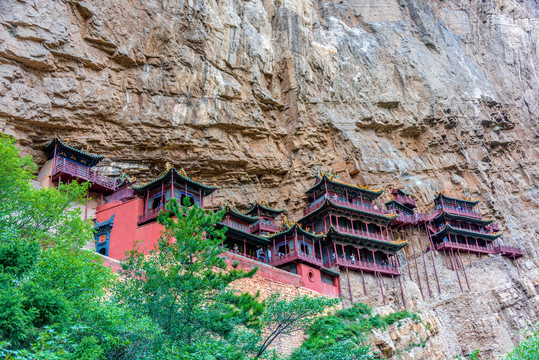 中国山西大同北岳恒山悬空寺