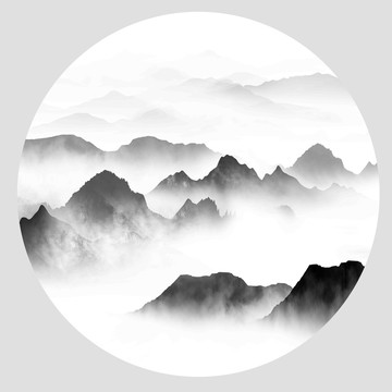 圓形山水畫