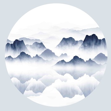 水墨山水圖