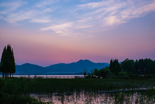 湿地晚霞