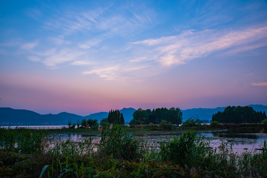 湿地晚霞