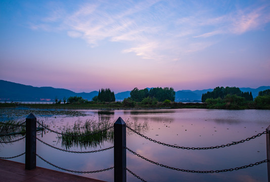 湿地晚霞