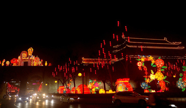 西安南门春节灯会