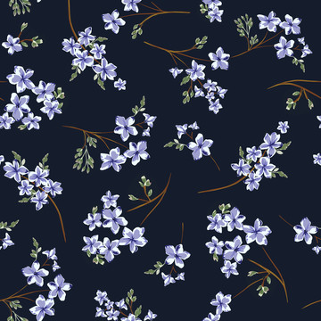 psd分層鈴蘭花碎花圖案服裝