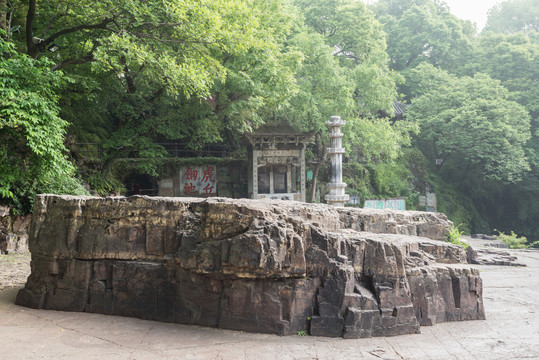 中国苏州虎丘山风景区的千人石