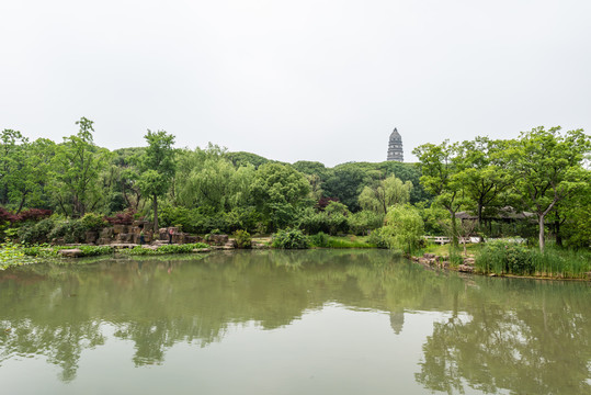 中国苏州虎丘山的一榭园的园林