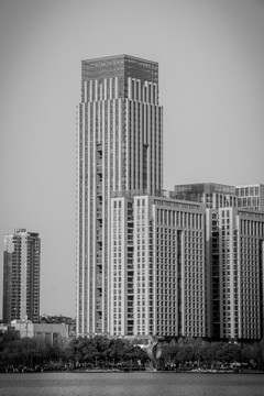 黑白高楼大厦