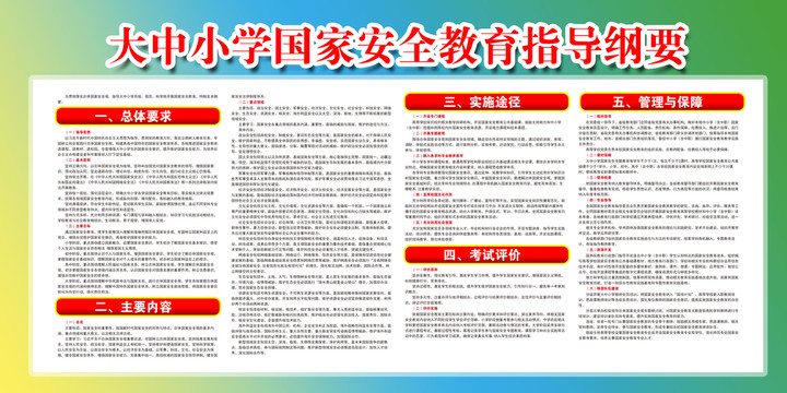 大中小學(xué)國(guó)家安全教育指導(dǎo)綱要