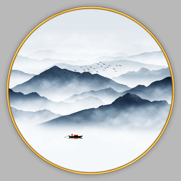 山水裝飾畫