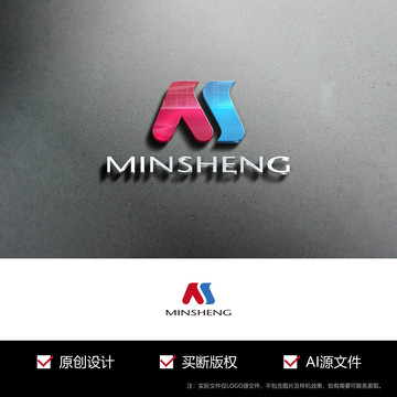 英文字母MS标志logo