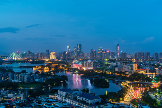 惠州地标性建筑群夜景