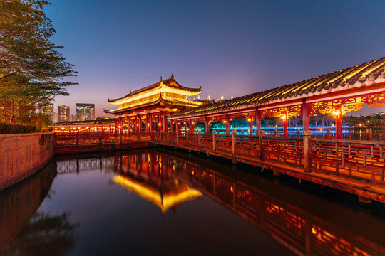 金山湖夜景