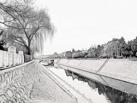 西安城墙护城河
