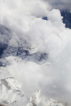 航拍雪山