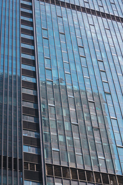 现代化建筑玻璃墙背景