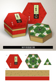 粽子包装礼盒平面图