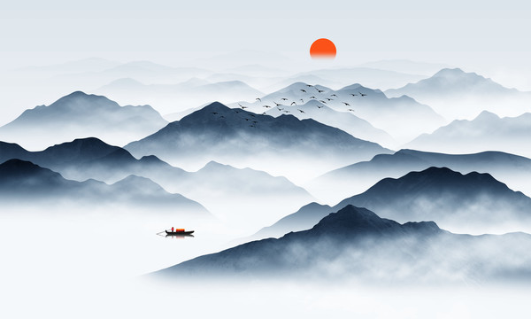 新中式山水畫