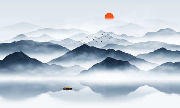 新中式水墨山水