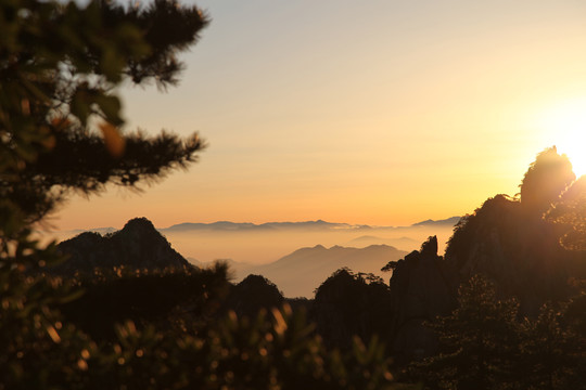 黄山日出