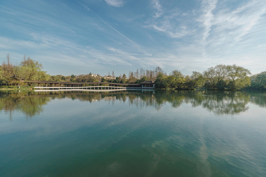 杭州西湖浴鹄湾景区自然风景