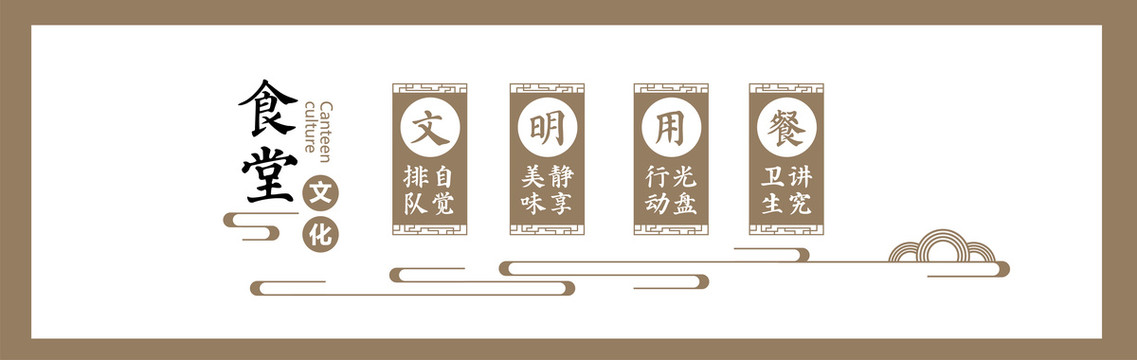 食堂文化墻