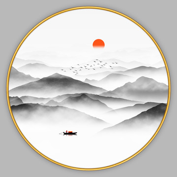 山水水墨畫