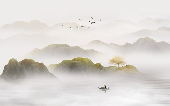 水墨山水畫