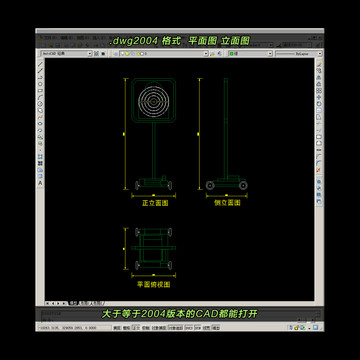 地面移动靶CAD平面图立面图