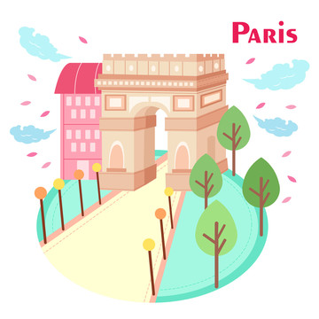 巴黎城市创意设计插图