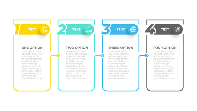 四选项图表创意设计模板