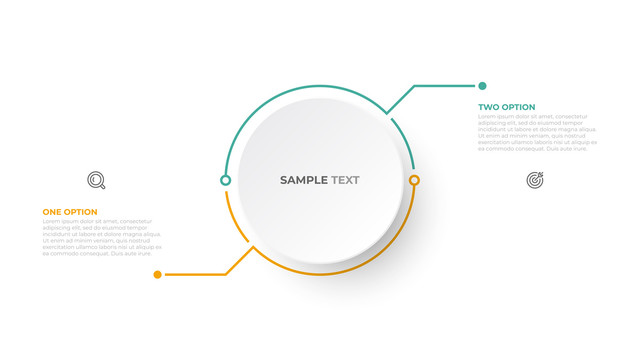 两选项图表创意设计模板