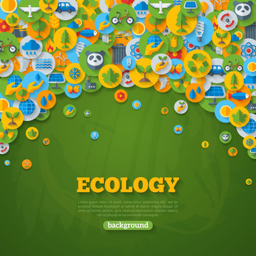 生态系统绿色背景插图