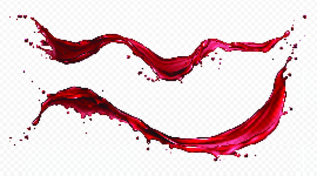 红色液体泼溅创意设计插图