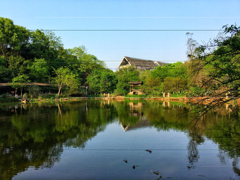 远眺四川美院图书馆