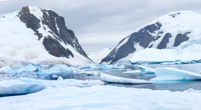 南极冰山冰川风景