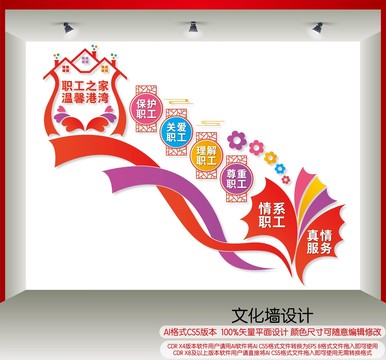 職工之家樓梯文化墻