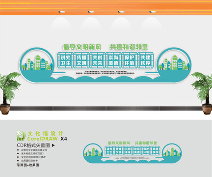 創(chuàng)文明城市文化墻