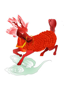 彩繪麒麟