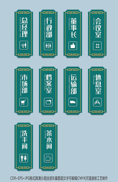 中式仿古古典門牌科室牌指示牌