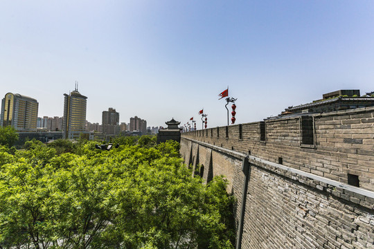 西安城墙南门西段风光