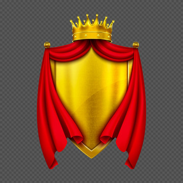 金色王冠与盾牌设计