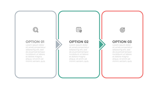 三选项信息图表创意设计模板