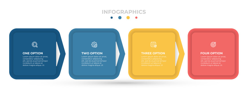 四选项信息图表创意设计模板
