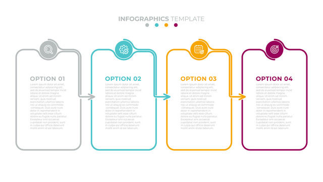 四选项信息图表创意设计模板