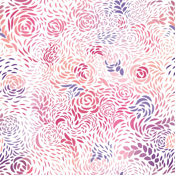 浪漫花瓣裝飾無縫背景