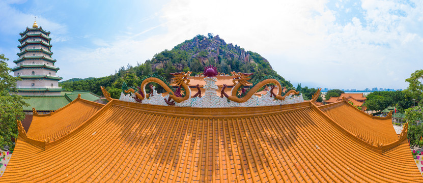 汕头天坛花园寺庙特写