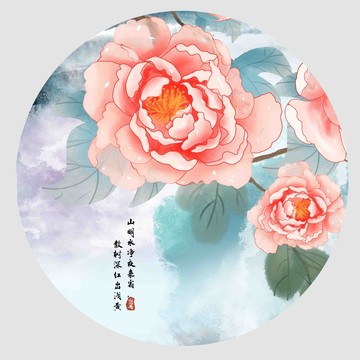 牡丹花装饰画