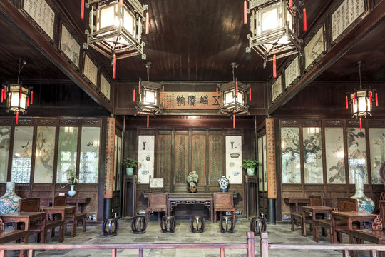 苏州留园古建筑中式厅堂
